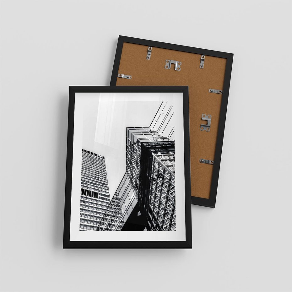 Plakat w ramie 30x40 - Fotografia Wieżowców - architektura, budynki - rama czarna