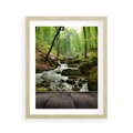 Plakat w ramie 40x50 - Strumyk w lesie - strumyk, w lesie - rama drewno
