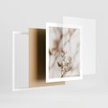 Plakat w ramie 40x50 - Kwiatowa suchość - kwiaty, susz - rama biała