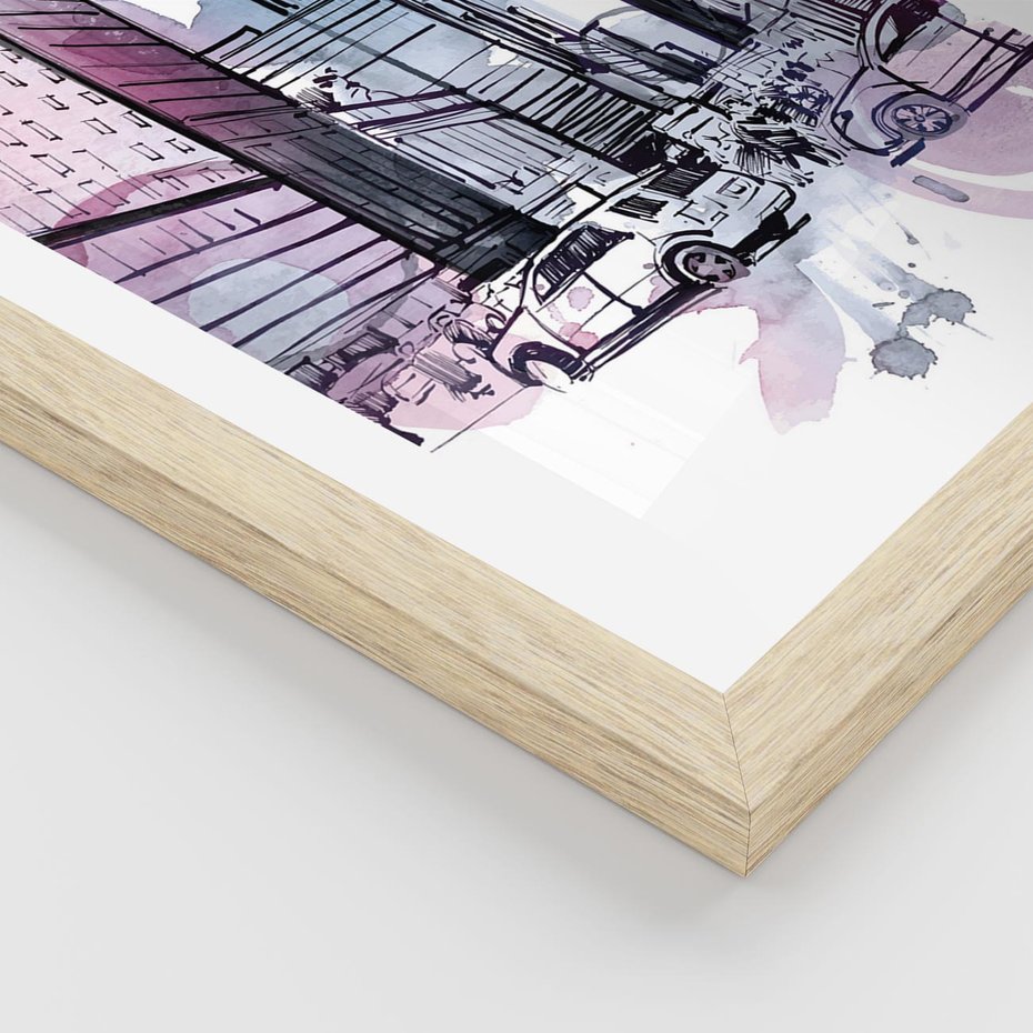 Plakat w ramie 40x50 - Miasto ożywione pulsującym życiem - szkocja, miasto - rama drewno