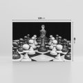 Obraz na płótnie 120x80 - Wzruszający Taniec na Szachownicys - szachy, gra