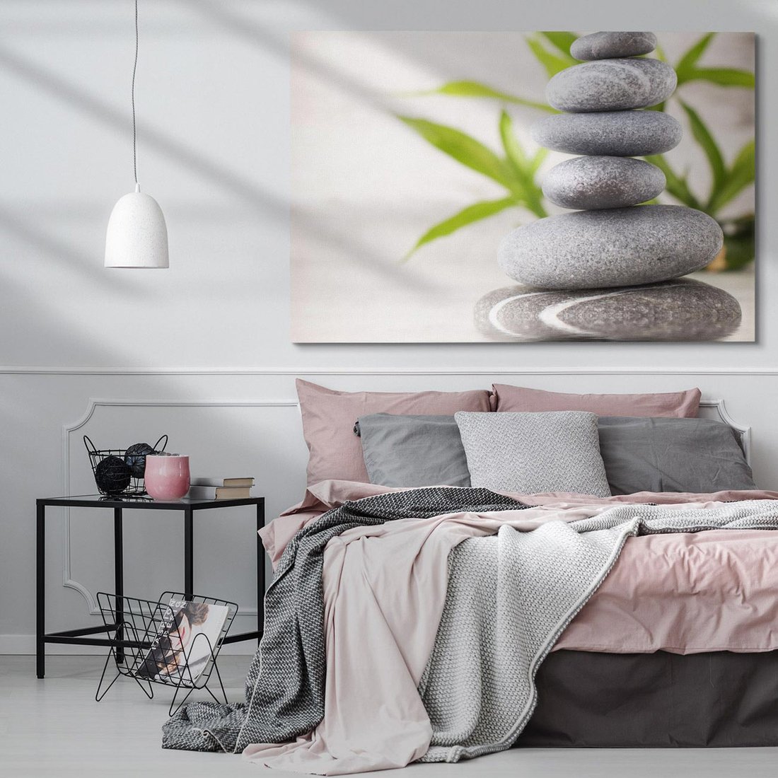 Obraz na płótnie 70x50 - Spa kamienie: naturalne piękno - spa, kamienie