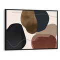 Obraz w ramie 100x70 - Wibracje uczuć i emocji - nieregularne plamy, czarny - rama czarna