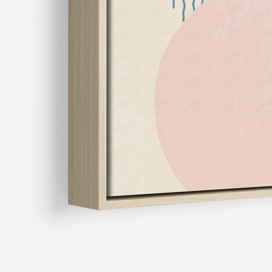 Obraz w ramie 50x50 - Migotliwe Wzory - geometryczne kształty, koła - rama drewno