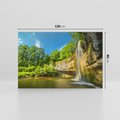 Obraz na płótnie 120x80 - Wodospad: Skały w ruchu - wodospad, las