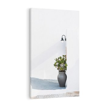 Obraz na płótnie 80x120 - Błękitne wybrzeże - Santorini, Grecja