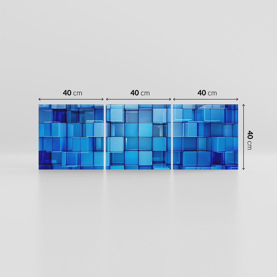 Obraz na płótnie 120x40 - Abstrakcyjne 3D: Kolorowe bloki - abstrakcja, 3d