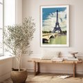 Plakat w ramie 50x70 - Wieża Eiffla - Ikona Paryża - wieża, Eiffla - rama drewno
