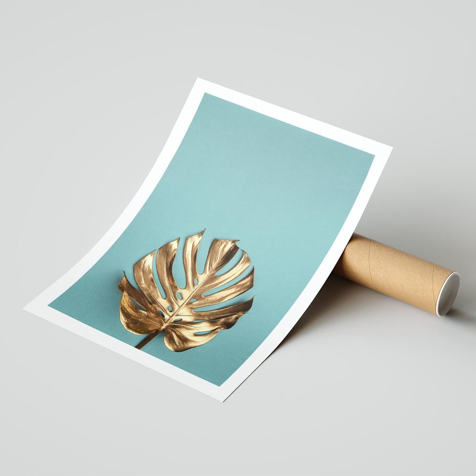Plakat bez ramy 40x50 - Piękno Natury - złote, liście