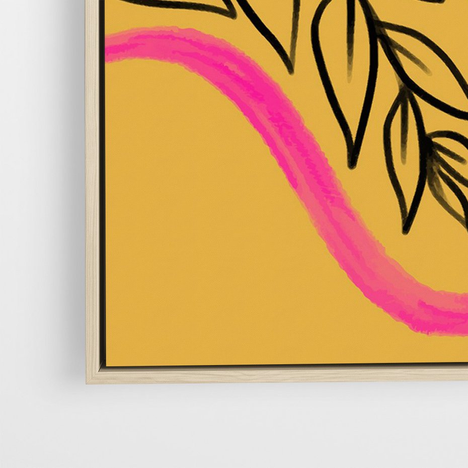 Obraz w ramie 50x70 - Wnętrza Form - abstrakcyjna kompozycja, różne tekstury - rama drewno