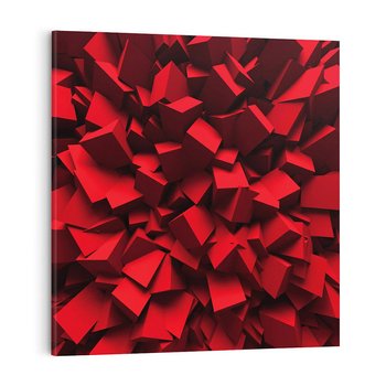 Obraz na płótnie 50x50 - Geometryczny 3D - abstrakcyjna kompozycja - geometryczny, 3D