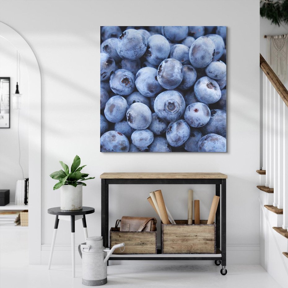 Obraz na płótnie 40x40 - Borówki Leśna Harmonia - borówki, owoce