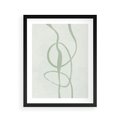 Plakat w ramie 40x50 - Zieleń Wewnętrznej Harmonii - zielona abstrakcja, zgaszona zieleń - rama czarna