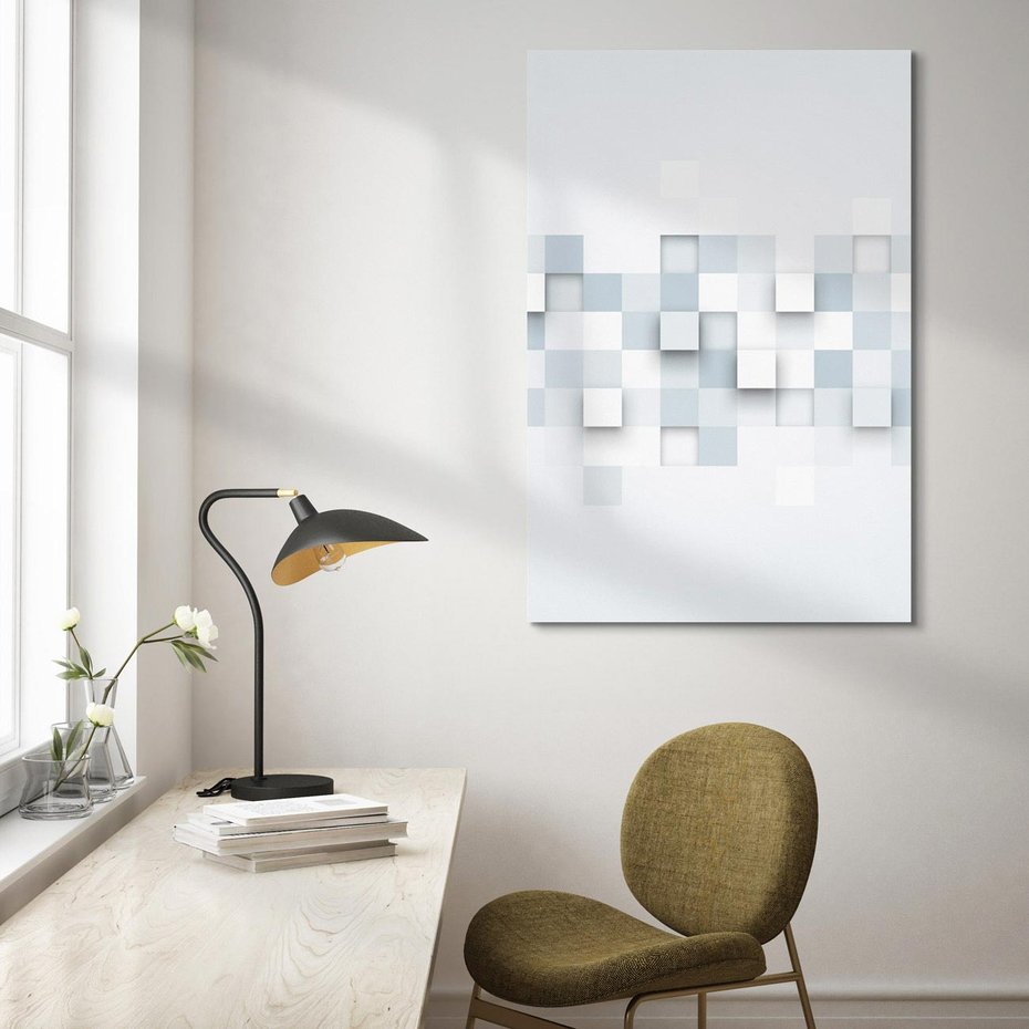 Obraz na płótnie 70x100 - Trójwymiarowe formy geometryczne - geometria, 3D