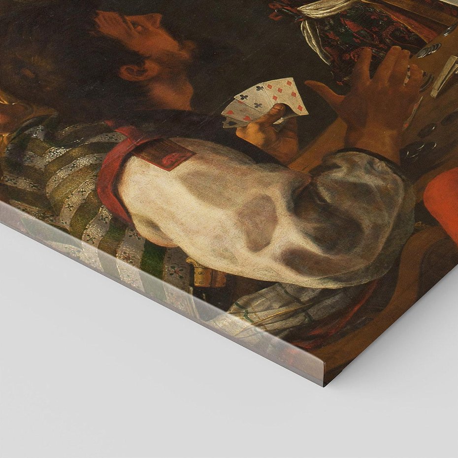 Obraz na płótnie 140x70 - Card and Backgammon Players (ok. 1595), Caravaggio - reprodukcja, obraz na płótnie