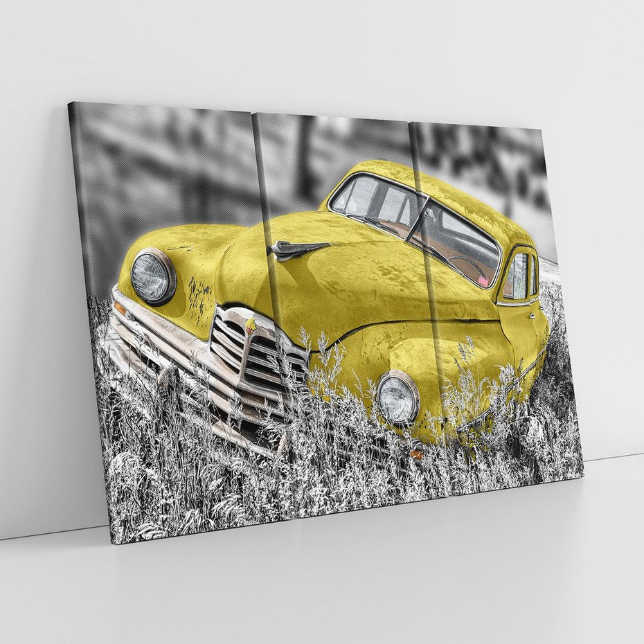 Obraz na płótnie 120x80 - Retro Auto: Wspomnienie Minionych Czasów - samochód, auto