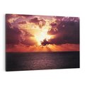 Obraz na płótnie 70x50 - Słońce i chmury nad morzem - słońce, chmury