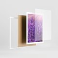 Plakat w ramie 50x70 - Fioletowa harmonia lawendy - lawenda, fiolet - rama biała