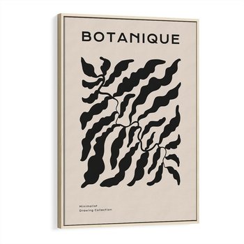 Obraz w ramie 80x120 - Księga Odbić - abstrakcyjne liśćie, roślinne motywy - rama drewno