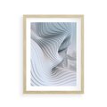 Plakat w ramie 30x40 - Abstrakcyjne Przestrzenie - geometria, 3D - rama drewno