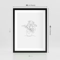 Plakat w ramie 30x40 - Rozkwitające Formy - szkic, minimalizm - rama czarna