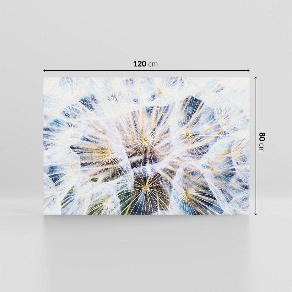 Obraz na płótnie 120x80 - marzenia w locie - dmuchawce, dmuchawiec