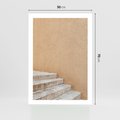 Plakat bez ramy 50x70 - Schod w Beżu - schody, minimalizm