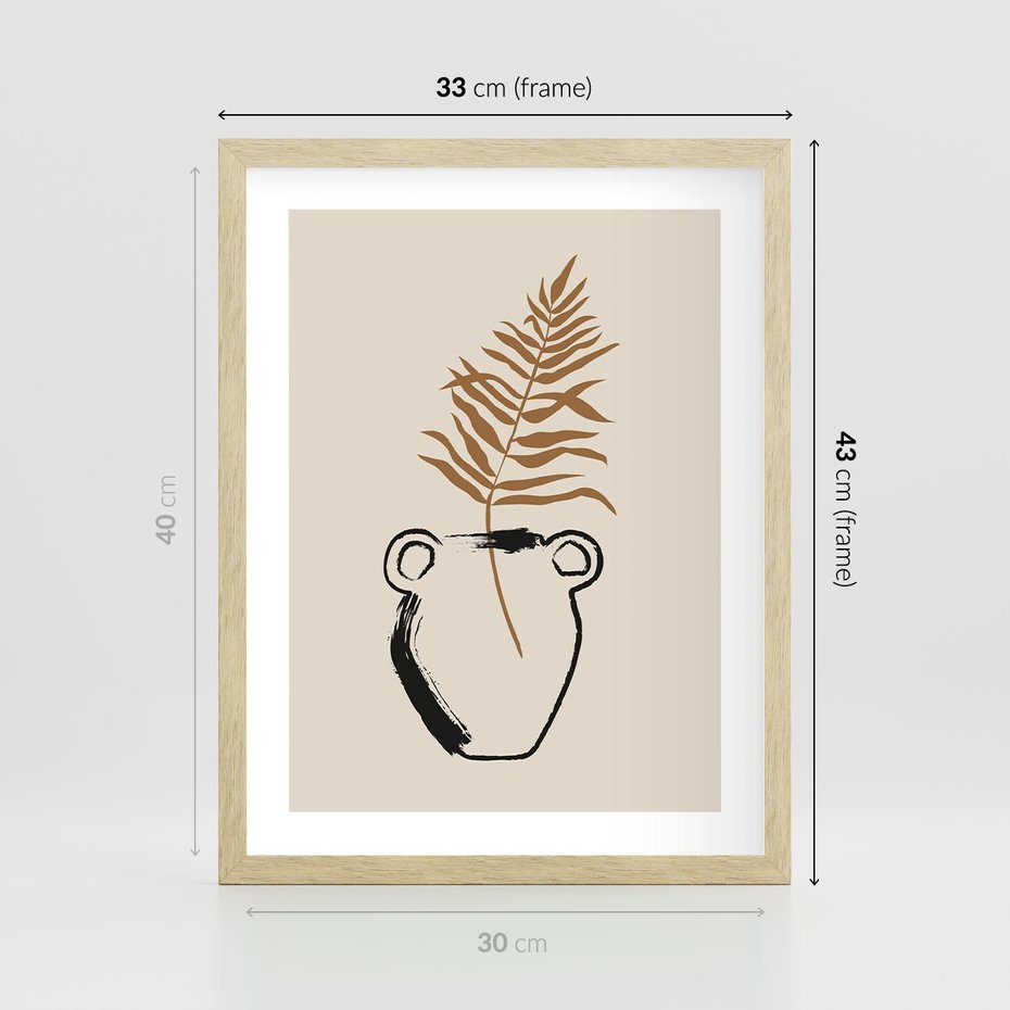 Plakat w ramie 30x40 - Wewnętrzne Opowieści - boho, nowoczesna sztuka - rama drewno