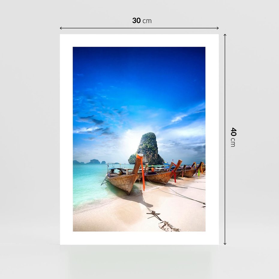 Plakat bez ramy 30x40 - Morze na Łodzi - morze, łódź