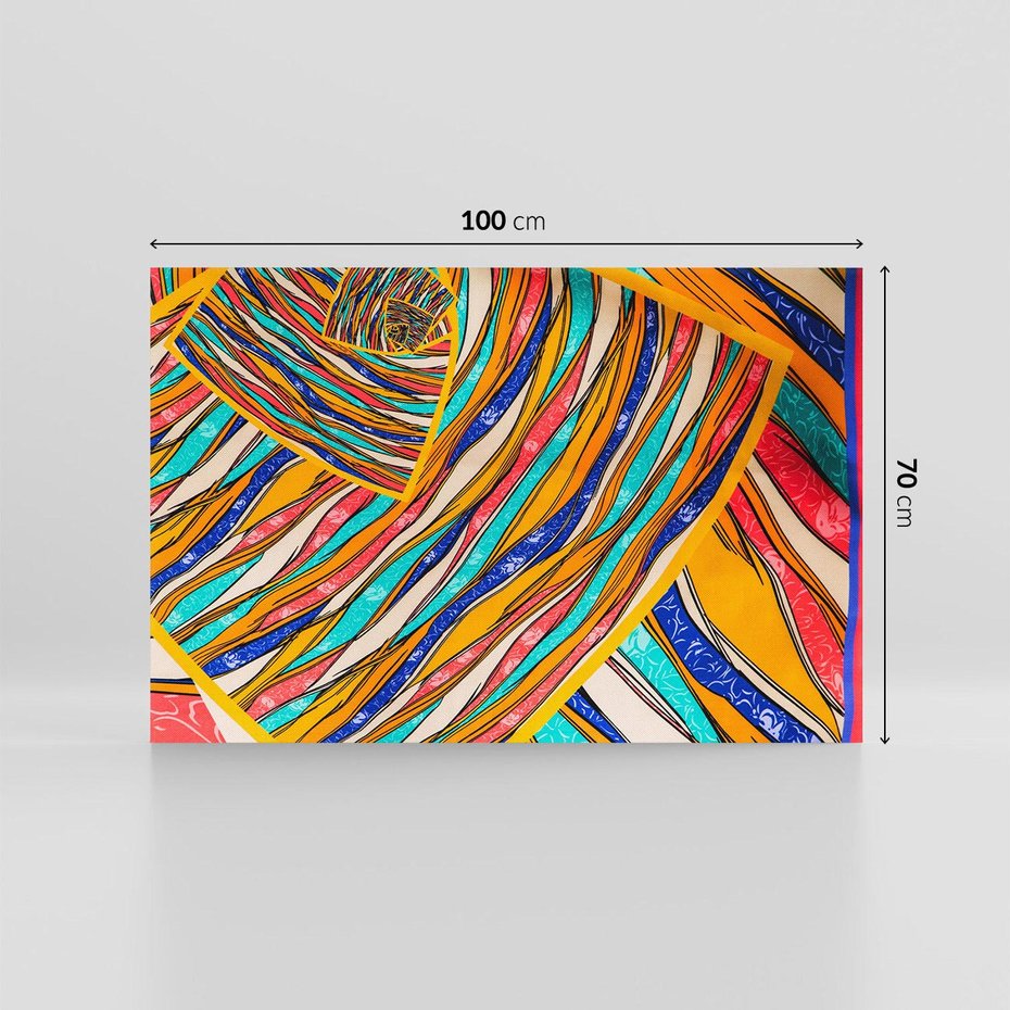 Obraz na płótnie 100x70 - Eksplozja Abstrakcyjnych Barw - abstrakcja