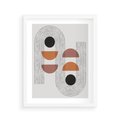 Plakat w ramie 40x50 - Nowoczesna Abstrakcja - geometria, grafika - rama biała