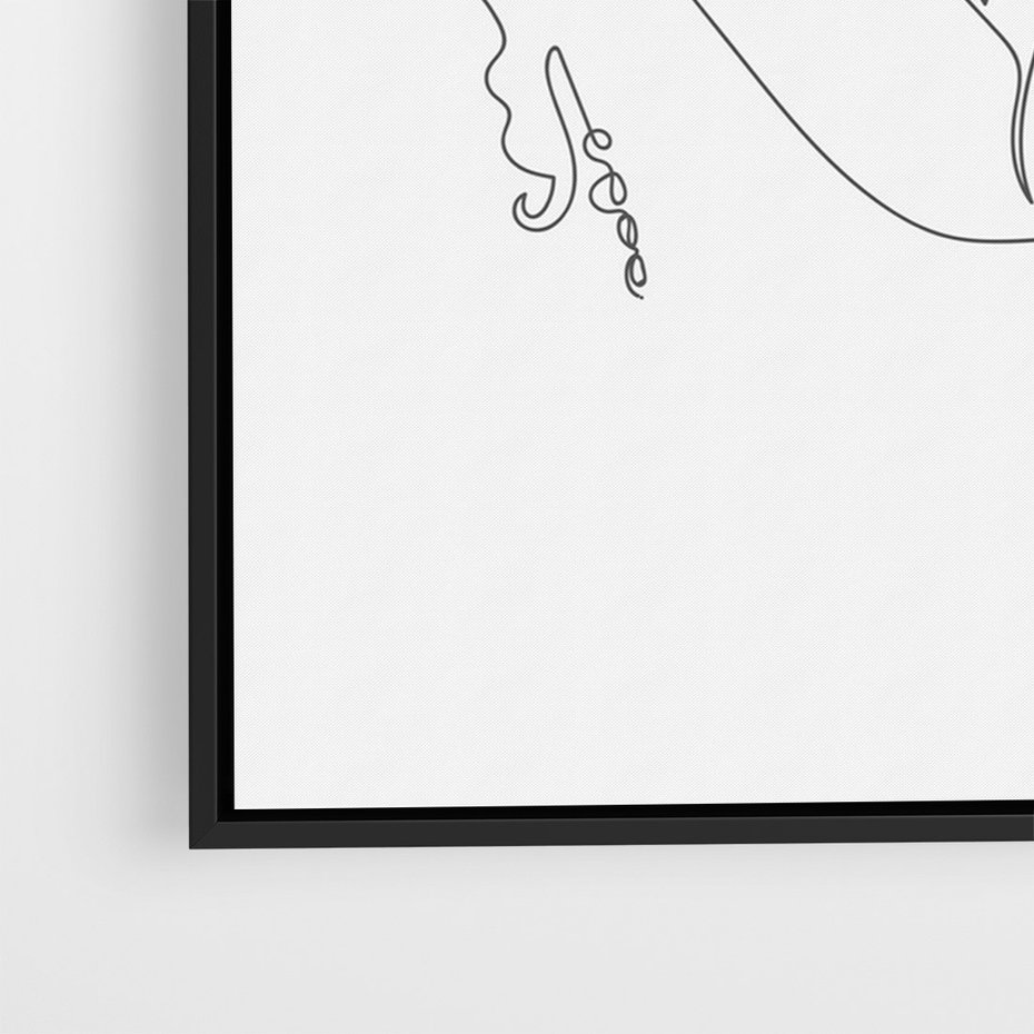 Obraz w ramie 50x70 - Wewnętrzne Emocje - para zakochanych, kobieta i mężczyzna - rama czarna