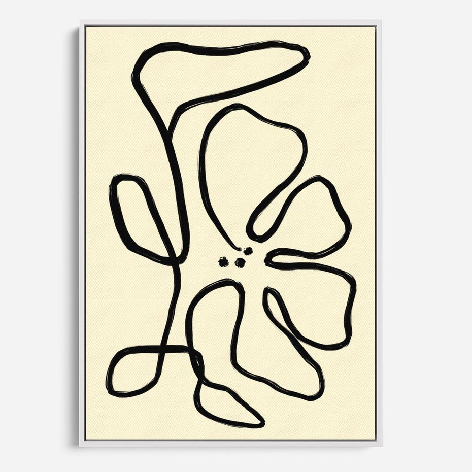 Obraz w ramie 50x70 - Zaklęte Aberracje - abstrakcyjna sztuka, przypominająca kwiat - rama biała