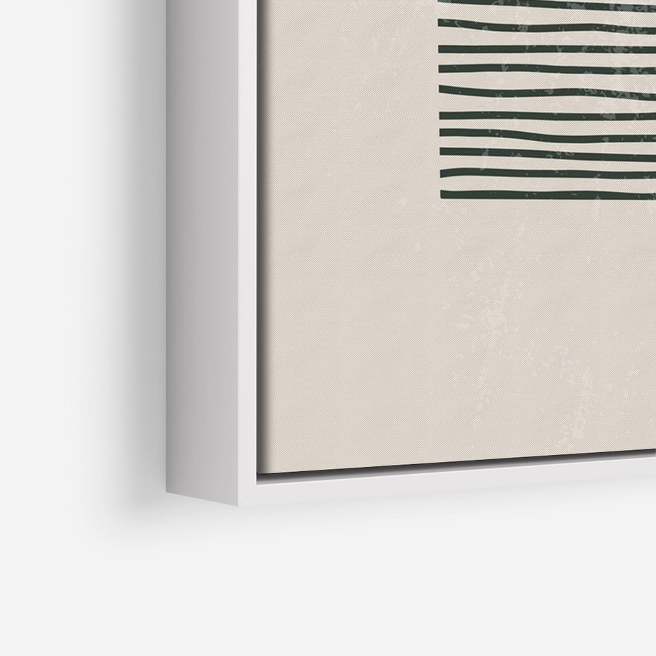 Obraz w ramie 70x100 - Przenikająca Kreatywność - nowoczesna sztuka, minimalizm - rama biała