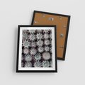 Plakat w ramie 40x50 - Wzór Kaktusów - kaktusy w doniczkach, ujęcie z góry - rama czarna