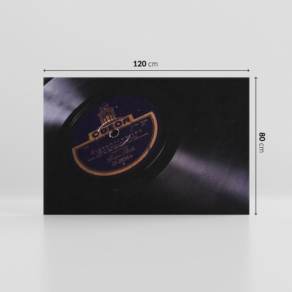 Obraz na płótnie 120x80 - Płyta Vinyl - Muzyka Retro - płyta, vinyl