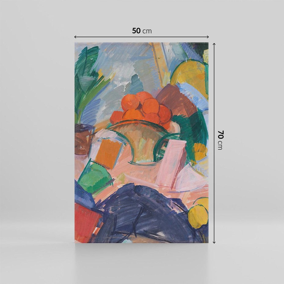 Obraz na płótnie 50x70 - "Martwa natura z pomarańczami w koszyku" Edvard Weie - Reprodukcja - reprodukcja, obraz na płótnie