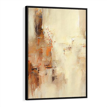 Obraz w ramie 50x70 - Odbicie utraconych barw - abstrakcja, tekstury farb - rama czarna