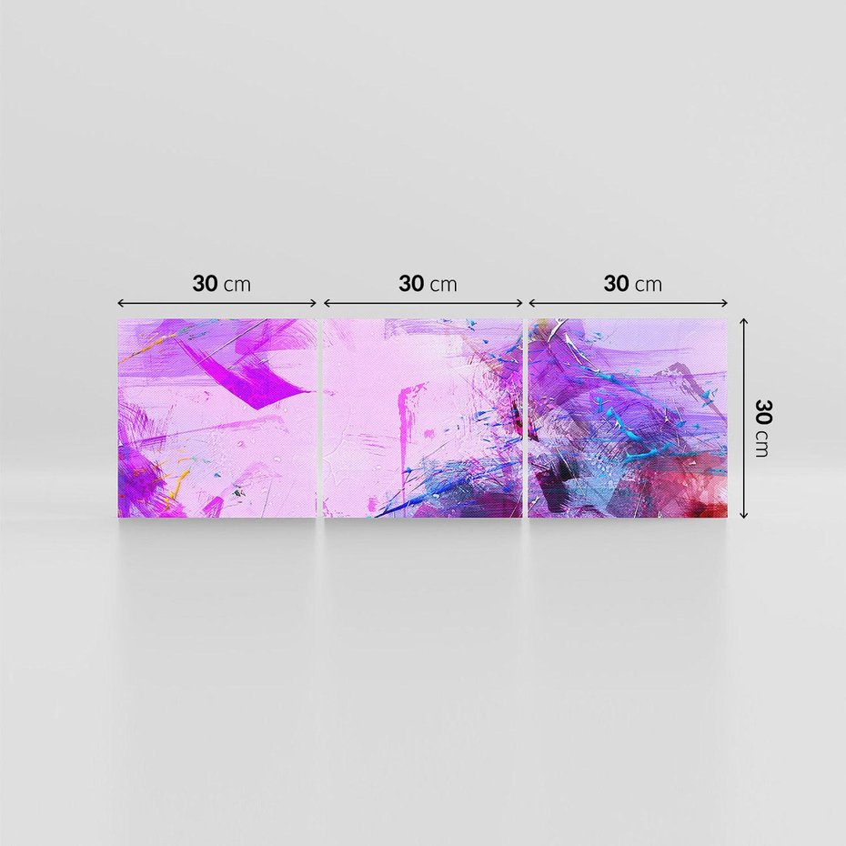 Obraz na płótnie 90x30 - Abstrakcja: wyrafinowany świat form i kolorów - abstrakcja