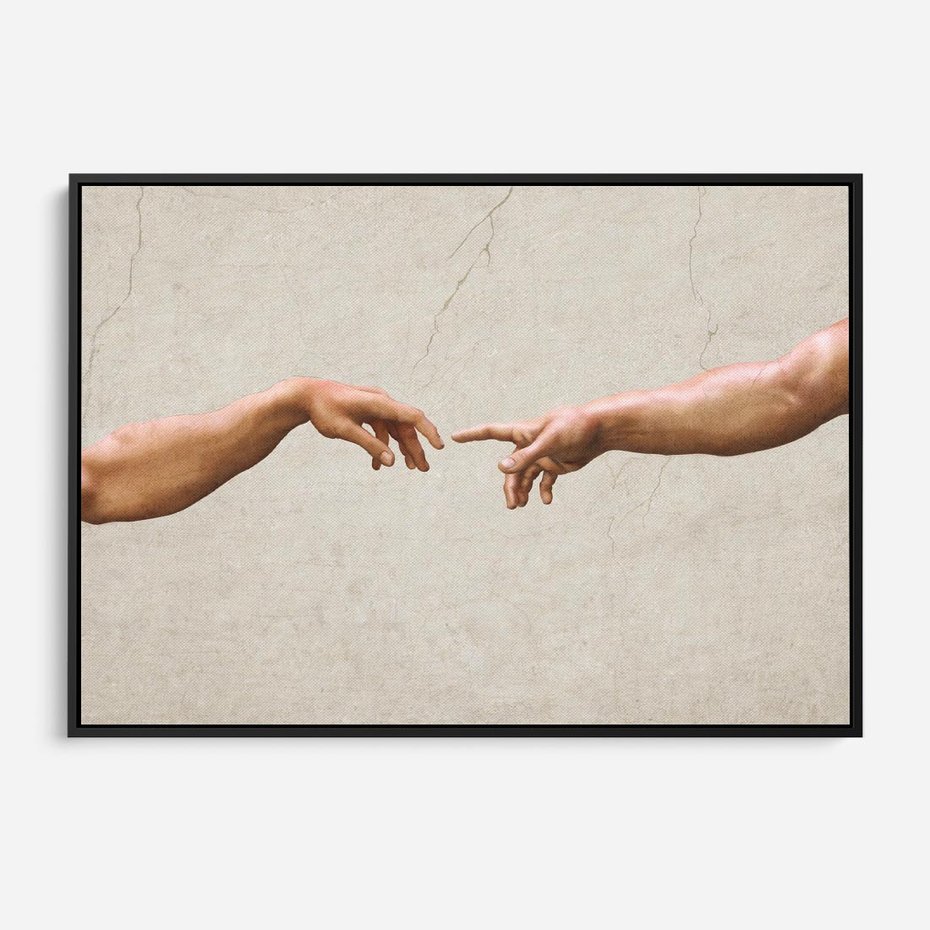 Obraz w ramie 70x50 - Antyczna Twórczość - inspiracja, Michał Anioł - rama czarna