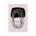 Plakat bez ramy 50x70 - Strukturalne Kontrasty - abstrakcyjne szkicowane linie, minimalizm