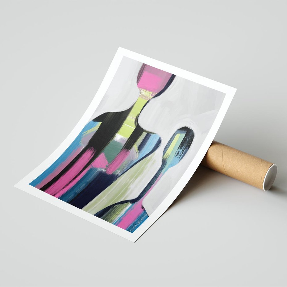 Plakat bez ramy 30x40 - Wnętrza Kształtów - abstrakcyjna sztuka, nowoczesny obraz