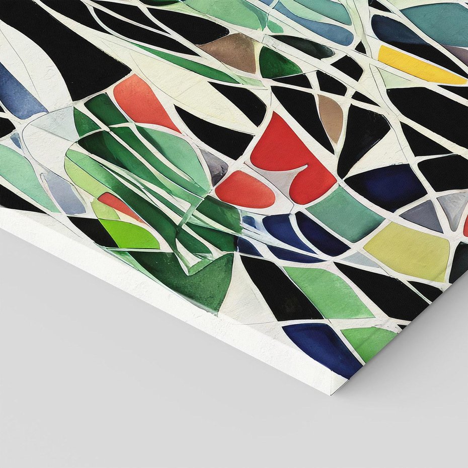 Obraz na płótnie 60x60 - Taniec Plam i Kształtów - abstrakcyjny akwarelowy obraz, plamy