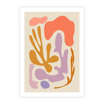 Plakat bez ramy 21x30 - Ekspresjonistyczne Impulsy - abstrakcyjny obraz, pastelowe kolory