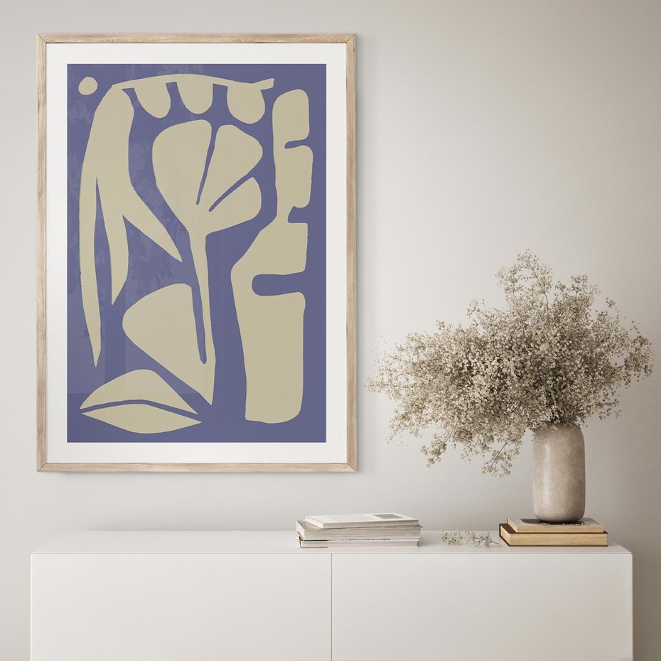 Plakat w ramie 30x40 - Echa Wizualnej Transcendencji - skandynawski styl, plakat - rama drewno