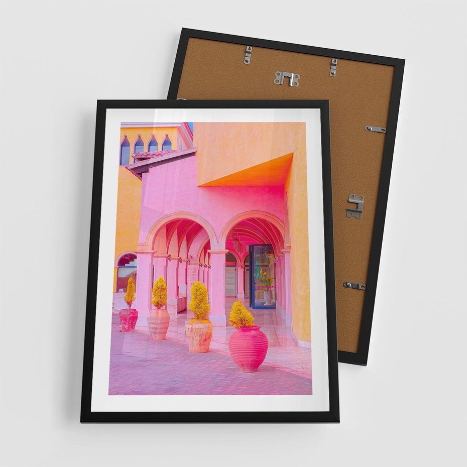 Plakat w ramie 50x70 - Marokańskie pastele - marokański, pastele - rama czarna