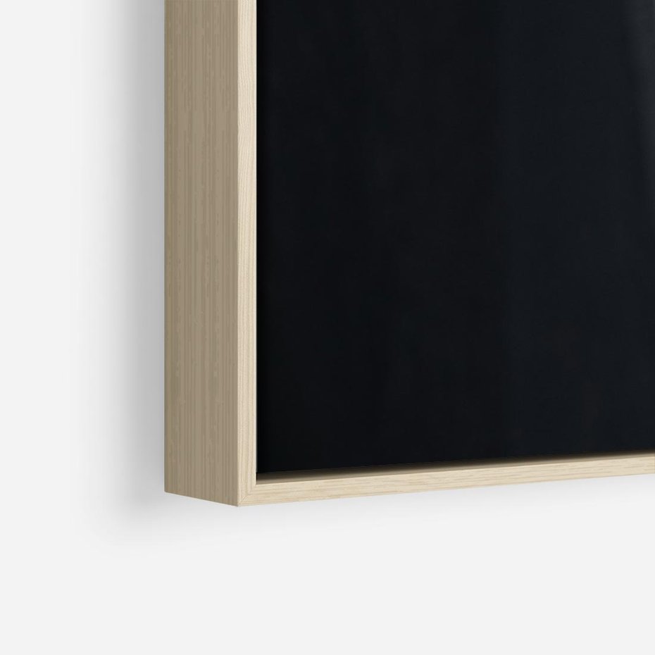 Obraz w ramie 70x50 - Sarnie Skoki - zdjęcie, klimatyczny las - rama drewno