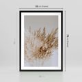 Plakat w ramie 50x70 - Boho Urok Traw Pampasowych - suche trawy, pampas - rama czarna