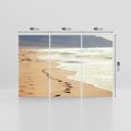 Obraz na płótnie 120x80 - Ślady stóp na plaży - plaża, ślady