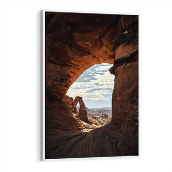 Obraz w ramie 70x100 - Magia pustynnego kanionu - pustynia, kanion - rama biała